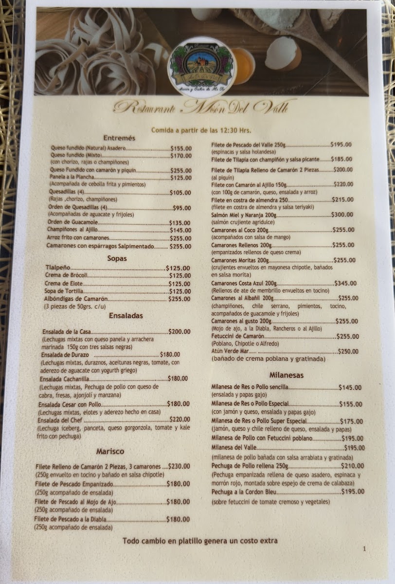 Mesón Del Valle Menu - Image 4